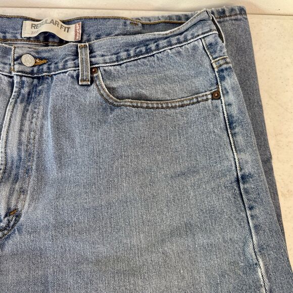 Levi's 505 Straight Fit Jeans Men's 38x30 Blue Light Wash - Picture 3 of 11